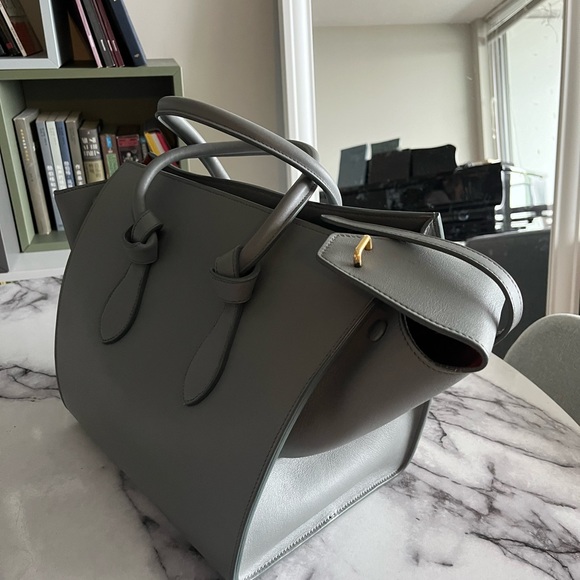 Celine Tie Tote in Gray Large - Picture 3 of 5